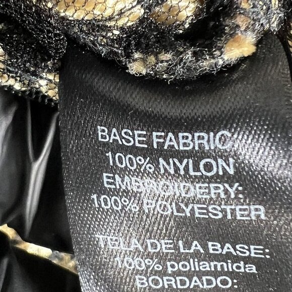 Chicos Travelers Collection 2/ L Black Sheer Gold Needle Stitch Button Up Jacket - Picture 14 of 16